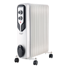 shumee Adler | Oljni radiator | AD 7817 | Oljni radiator | 2500 W | Število stopenj moči 3 | Primerno za prostore do m² | Bela