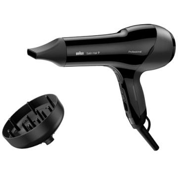 shumee Braun | Sušilnik za lase | HD785 Satin Hair 7 SensoDryer | 2000 W | 4 temperaturne nastavitve | Funkcija ionizacije | Difuzorska šoba | Črna