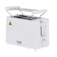 shumee Adler | Opekač kruha | AD 3223 | Moč 750 W | Število vtičnic 2 | Material ohišja Plastika | Bela