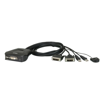 shumee Aten 2-vratno USB DVI KVM stikalo z daljinskim izbirnikom vrat Aten | Daljinski izbirnik vrat | 2-vratno USB DVI KVM stikalo z daljinskim izbirnikom vrat