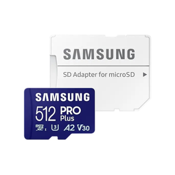 shumee Samsung PRO Plus microSD kartica z adapterjem | 512 GB | MicroSDXC | bliskovni pomnilnik U3, V30, A2