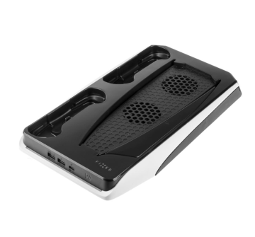 shumee Večnamenska postaja PlayStation 5 s hlajenjem in polnjenjem za dva krmilnika DualSense | FIXPS5-MCS-BW