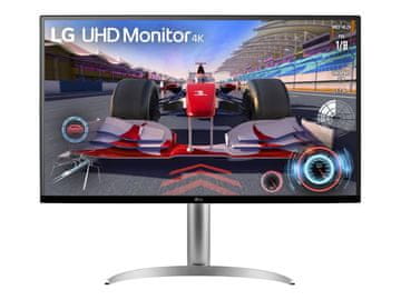 shumee LG 32UQ750P-W | 31,5" | VA | 16:9 | 144 Hz | 5 ms | 3840 x 2160 slikovnih pik | 2 vhoda HDMI | srebrn