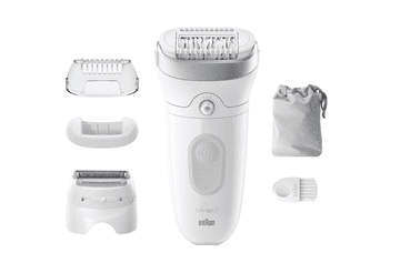 shumee Braun epilator | SE7-041 Silk épil 7 | Stopnji moči 2 | Mokro in suho | Bela/srebrna