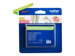 shumee Brother TZ-EMQG35, 12 mm bel na limetno zelenem mat traku | Brother