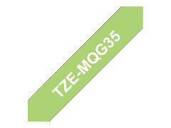 shumee Brother TZ-EMQG35, 12 mm bel na limetno zelenem mat traku | Brother