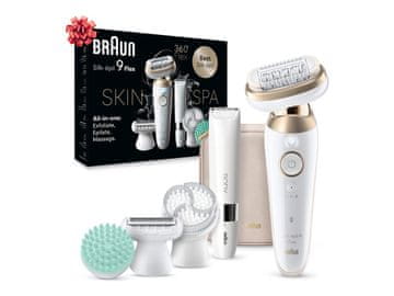 shumee Braun epilator | SES9-481 Silk épil 9 Flex 3D | Čas delovanja (največji) 50 min | Stopnji moči 2 | Mokro in suho | Bela/zlata