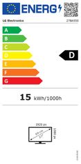 shumee LG 27BA550-B | 27" | IPS | FHD | 16:9 | 100 Hz | 5 ms | 1920 x 1080 slikovnih pik | 250 cd/m² | 1 vhod HDMI | Črna