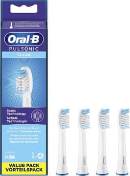 shumee Nadomestne glave zobne ščetke Oral-B Pulsonic Clean | SR32-4 | Glave | Za odrasle | Število glav ščetke v kompletu: 4 | Bela