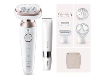 shumee Braun epilator | SES9-360 Silk épil 9 Flex 3D | Čas delovanja (največji) 50 min | Stopnje moči 1 | Mokro in suho | Bela/roza