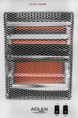 shumee Adler AD 7709 800 W halogenski grelec z 2 stopnjama moči - bel