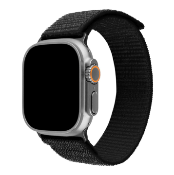 shumee Fiksni | Športni pašček za Apple Watch Ultra 49 mm | 160–210 mm | Črn | Najlon