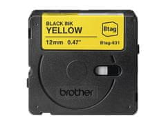 shumee Brother BTAG-631 BTAG631 12 mm črni na rumenem traku
