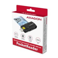 shumee AXAGON Kompaktni potovalni kontaktni bralnik pametnih/ID kartic in SD/microSD/SIM kartic z USB-A + USB-C | CRE-SMP2A