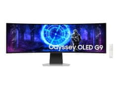 shumee Samsung LS49DG950SUXEN Odyssey G9 G95SD | 49" | OLED | DQHD | 32:9 | 240Hz | 5120 x 1440 slikovnih pik | 250 cd/m² | Količina HDMI vrat: 1 | Srebrna