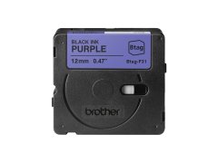 shumee Brother BTAG-F31 BTAGF31 12 mm črni na vijoličnem traku