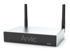 shumee Arylic A30+, 30 W x 2, WiFi, mini stereo ojačevalnik, črno/srebrn