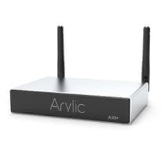 shumee Arylic A30+, 30 W x 2, WiFi, mini stereo ojačevalnik, črno/srebrn