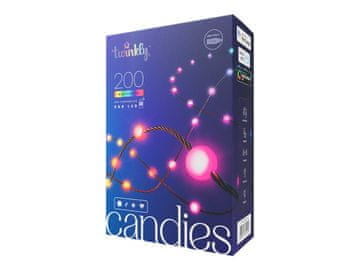 shumee Twinkly Candies 100 RGB LED diod v obliki biserov, prozoren kabel, USB-C | Twinkly