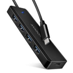 shumee AXAGON potovalni štiriportni USB-C 5Gbps vozlišče | HUE-C1C