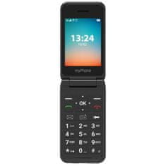 shumee myPhone Flip LTE (črna) ena SIM kartica 2,8"" TFT 240x320/128 MB/48 MB RAM/SD kartica/4G LTE