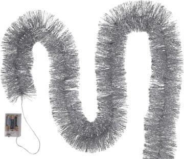 shumee Srebrna LED božična jelka, na baterije, ZA BOŽIČNO DREVO, 6 metrov