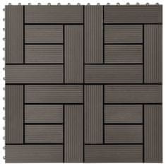 Vidaxl Talne plošče 11 kosov WPC 30x30 cm 1 m² rjave barve