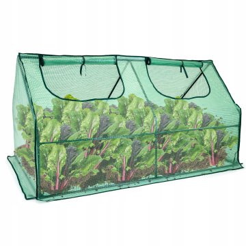 shumee Mini vrtni rastlinjak 180 x 90 za gojenje rastlin v gredici s folijskim tunelom