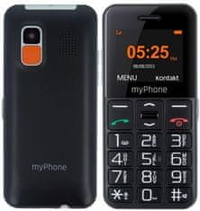 shumee myPhone Halo Easy | Črna | 1,77" | TFT | 24 MB | 32 MB | Ena SIM kartica | Bluetooth | Ločljivost glavne kamere 0,3 MP | 1000 mAh