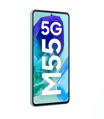 shumee Samsung Galaxy M55 M556 (svetlo zelen) Dual SIM 6,6"" Super AMOLED 1080x2400/2,4 GHz in 2,36 GHz/8 GB RAM-a/128 GB/Android 14/microSDXC, WiFi, BT, 5G