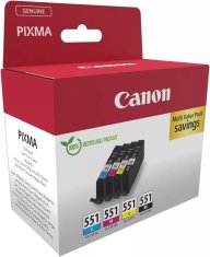 shumee Canon CLI-551 | Kartuša s črnilom | Črna, cijan, magenta, rumena