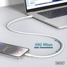 shumee Silikonski priključni kabel Digitus | AK-300341-010-W | USB-C je USB-C