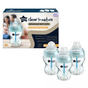 shumee Tommee Tippee | Steklenička ADVANCED ANTI-COLIC, 260 ml, 3 kosi, 42274601
