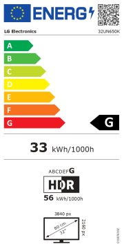 shumee LG 32UN650K-W | 32" | IPS | 16:9 | 60Hz | 5ms | 3840 x 2160 slikovnih pik | 350 cd/m² | Količina HDMI vhodov 2