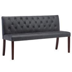 Vidaxl Klop 148,5 cm sivo umetno semiš usnje