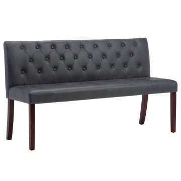 Vidaxl Klop 148,5 cm sivo umetno semiš usnje
