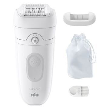 shumee Braun | Epilator | SE5-011 Silk-épil 5 | Čas delovanja (največji) 40 min | Število stopenj moči 1 | Mokro in suho | Bela