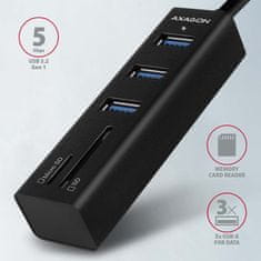 shumee AXAGON SuperSpeed USB-A vozlišče in čitalnik kartic | HMA-CR3A