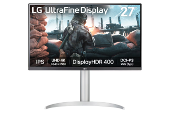 shumee LG 27UP650K-W | 27" | IPS | UHD | 16:9 | 60Hz | 5ms | 3840 x 2160 slikovnih pik | 400 cd/m² | Količina HDMI vhodov: 2