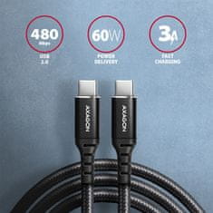 shumee AXAGON Podatkovni in polnilni kabel, 2 m | BUCM-CM20AB | USB tipa C na USB tipa C