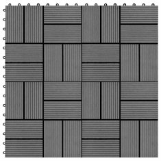 Vidaxl Talne plošče 22 kosov 30x30 cm 2 m² WPC sive