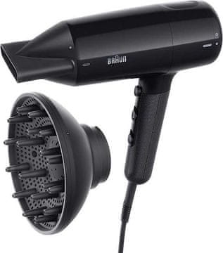 shumee Braun sušilnik za lase | BRHD225E | 2200 W | Število temperaturnih nastavitev: 3 | Ionizacija | Difuzor | Črna