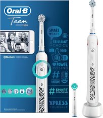 shumee Zobna ščetka Oral-B Teen Polnilna Za otroke Število priloženih nastavkov ščetke 2 Število načinov ščetkanja zob 1 Bela