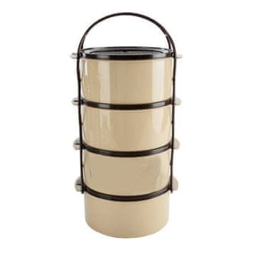 shumee Plastična 4-nadstropna škatla za kosilo 4 x 1,5 l