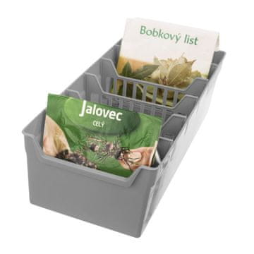 shumee Posoda za začimbe siva 30x13x8 cm