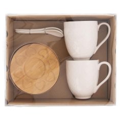shumee Porcelanaste skodelice WHITELINE 370 ml 2 kosa.