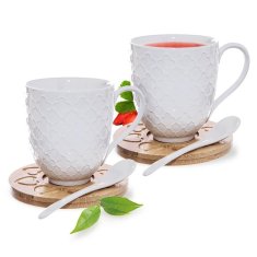 shumee Porcelanaste skodelice WHITELINE 370 ml 2 kosa.