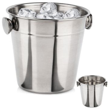 Artemis Majhna vedra za led, jeklena posoda za ledene pijače, mizica 700 ml