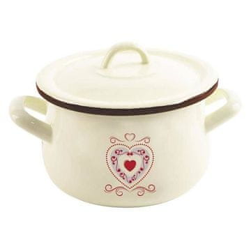 Artemis Emajliran jeklen lonec s tradicionalnim pokrovom za kuhanje 16 cm 2,3 l