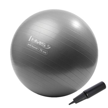shumee YB02 NOVÁ 75CM ŠEDÁ GYMNASTICKÁ LOPTA HMS